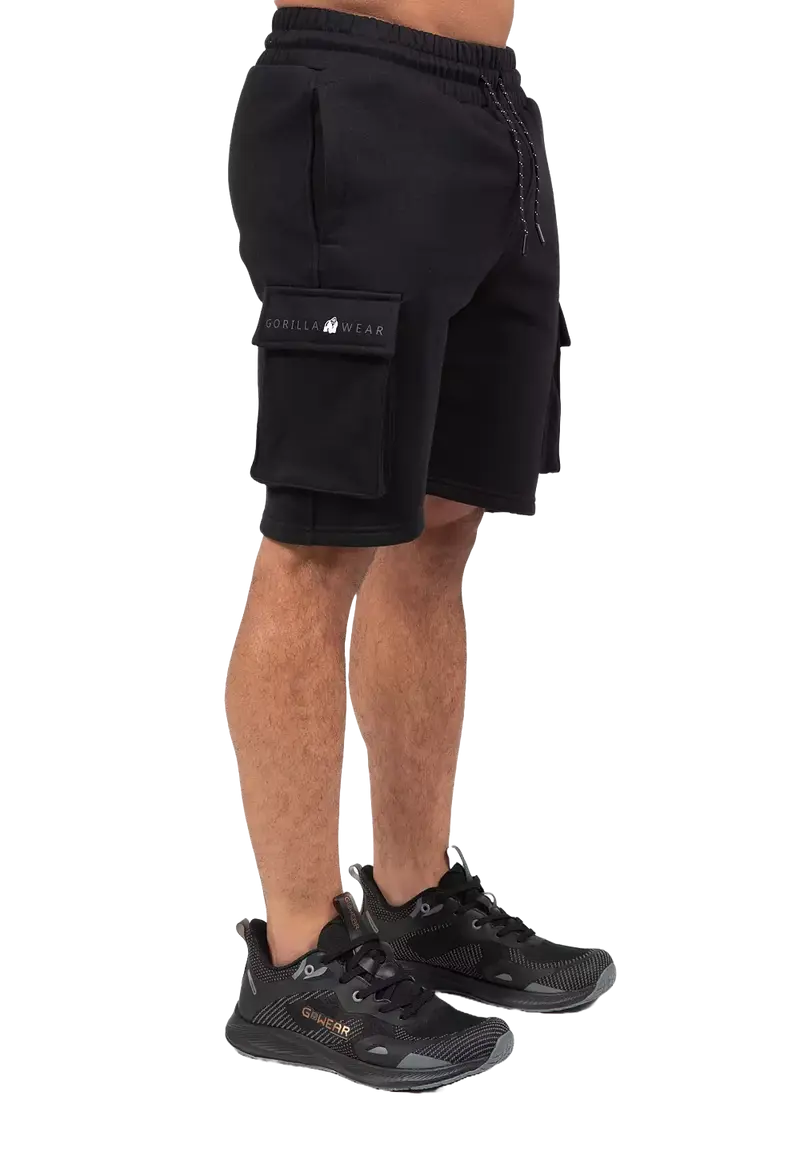 Gorilla Wear Hudson Cargo Sweat Shorts, black