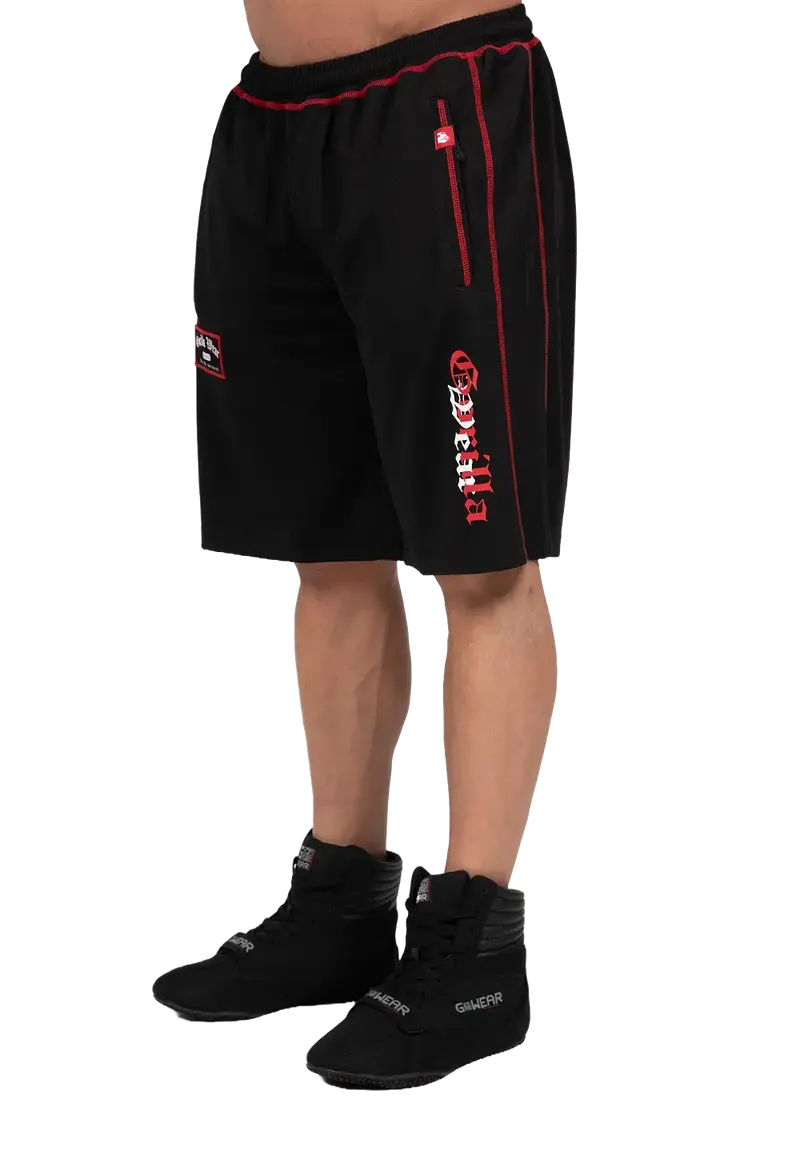 Gorilla Wear Marlow Mesh Shorts, black/red
