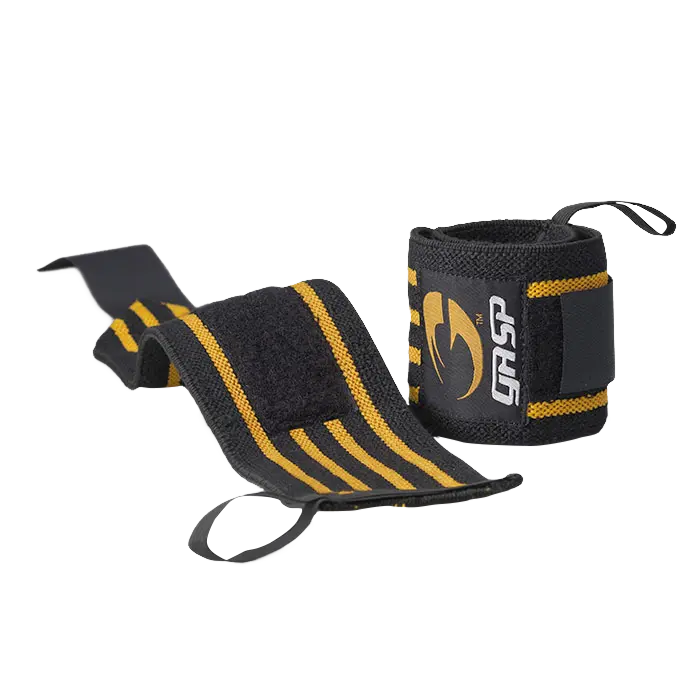 Hardcore Wrist Wraps Svart/Gul