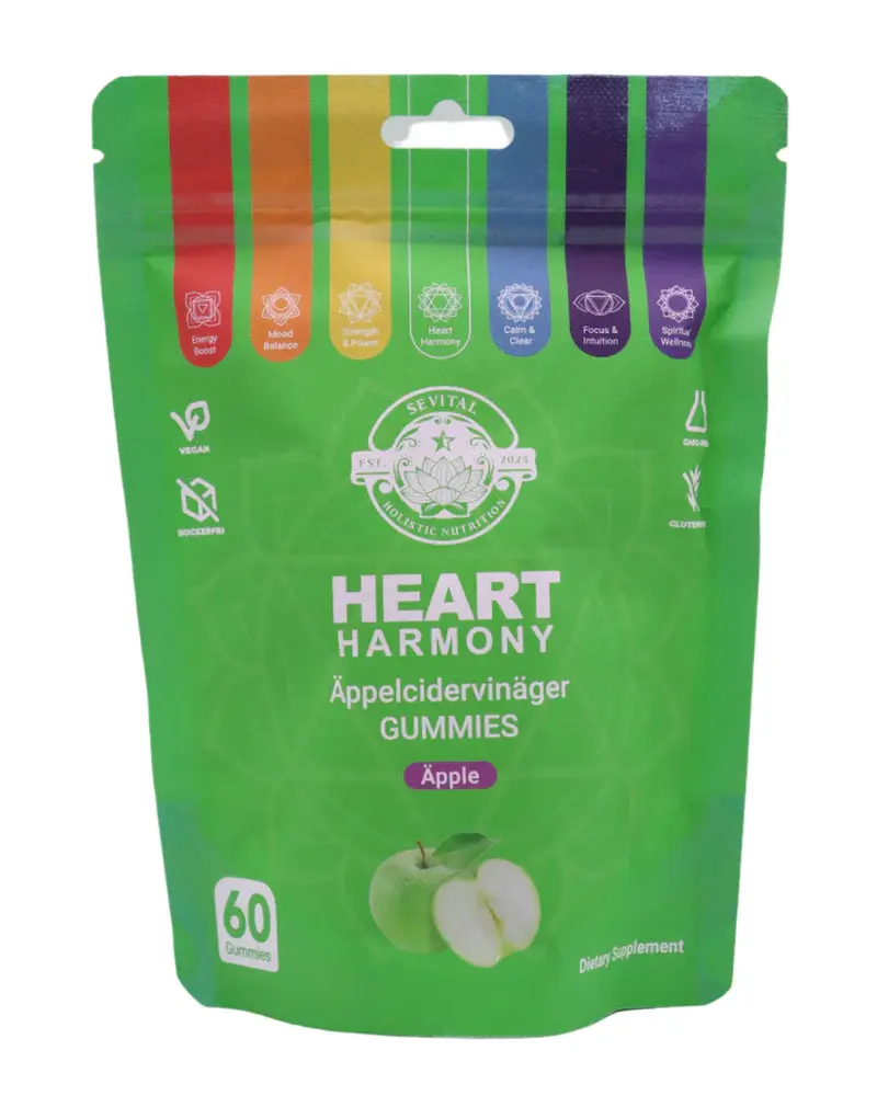 Heart Harmony | Äppelcidervinäger Gummies | ACV och Vitamin B12 Tuggisar