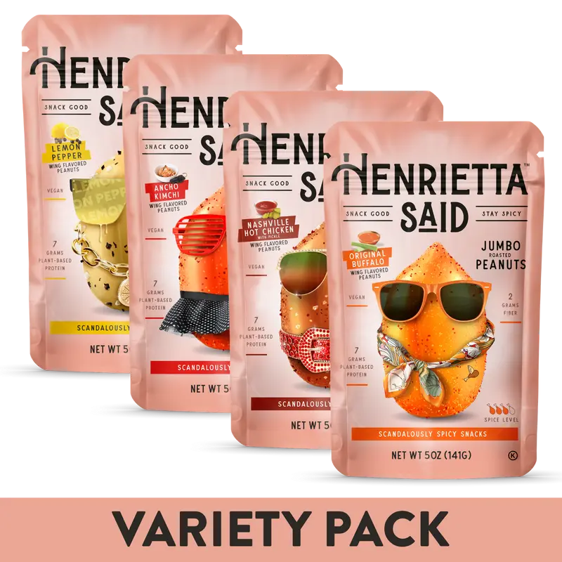 Henrietta Said – Variety Pack, 4 pack, 5oz each Resealable Bags