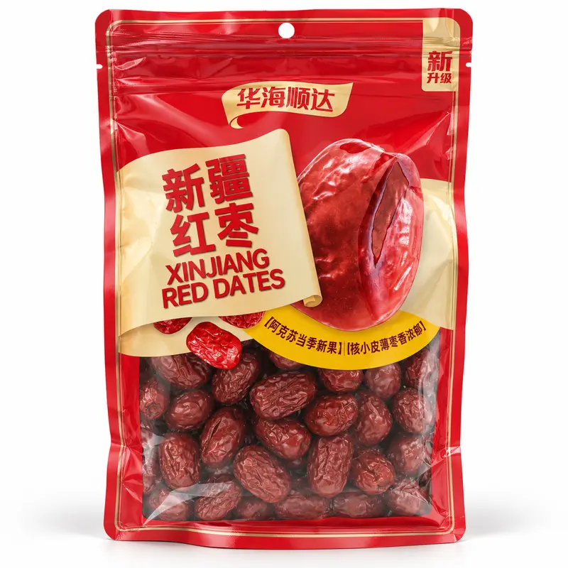 HHSD Torkade röda dadlar från Xinjiang 500g