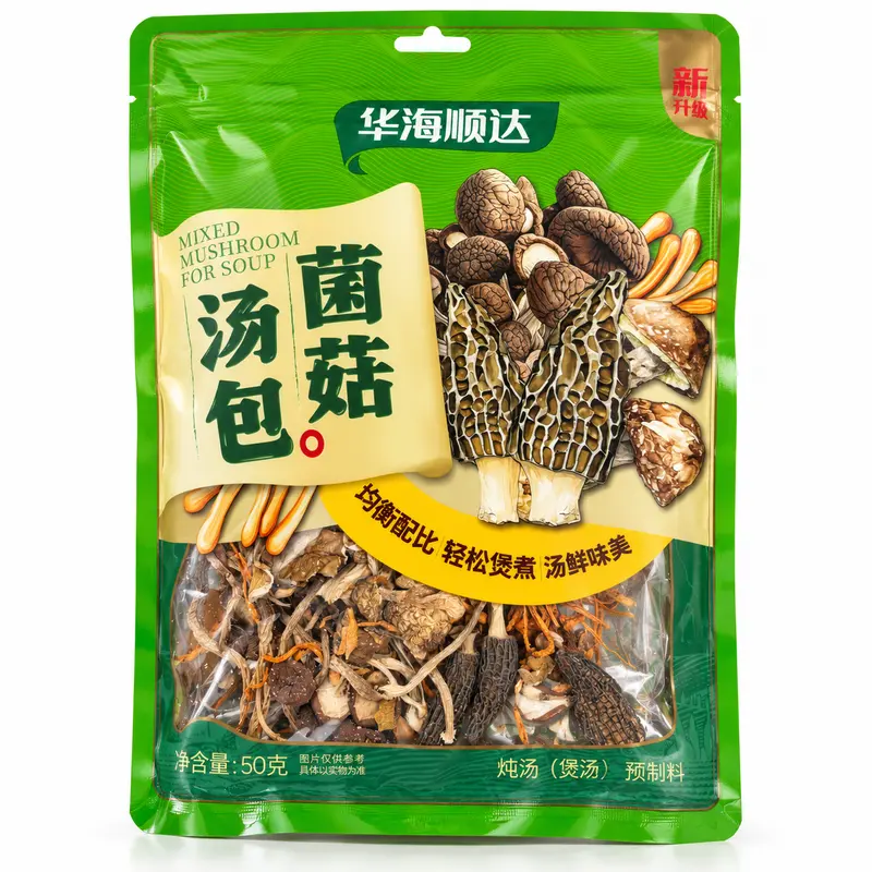 Hua Hai Shun Da Torkad svampmix för soppa 50g