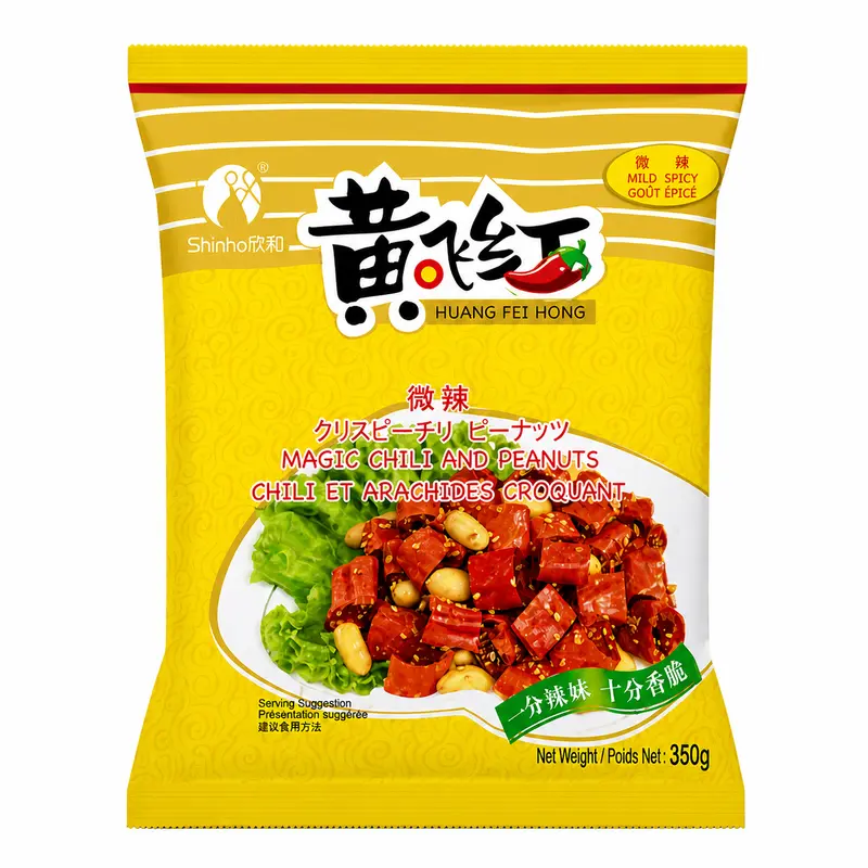 Huang Fei Hong Friterad Chili Med Jordnötter 350g