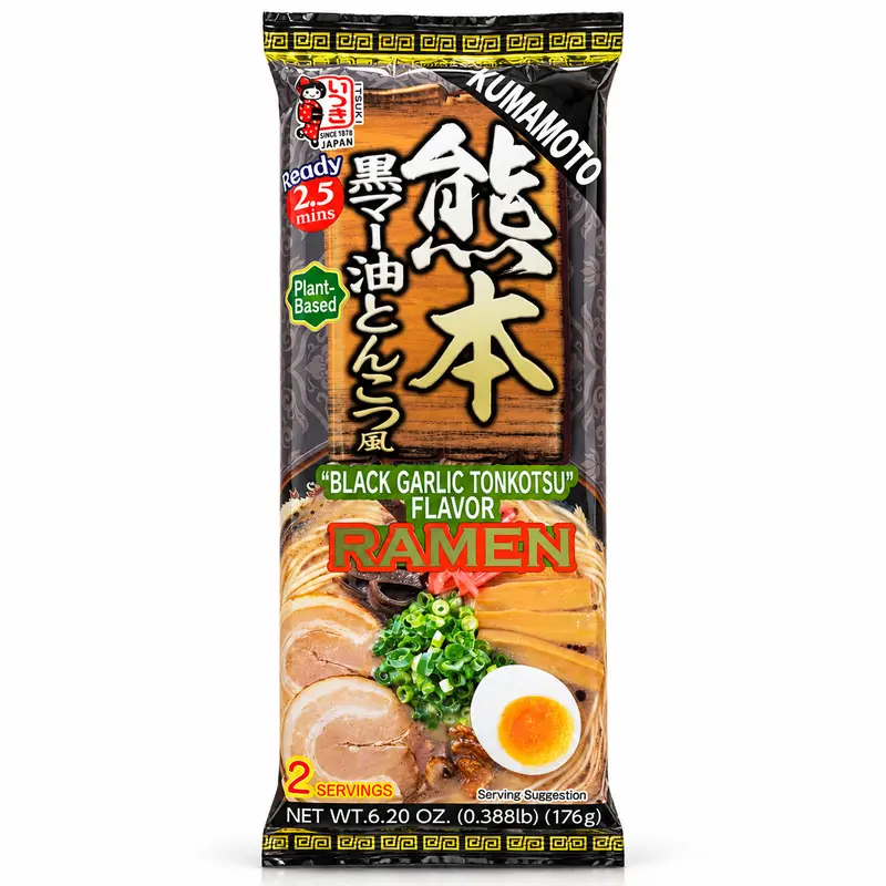 Itsuki Kumamoto Snabbramen med Svart Vitlök & Tonkotsusmak 176g