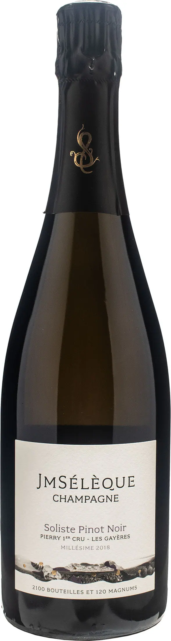 JM Seleque Champagne Soliste Pinot Noir Pierry 1er Cru Les Gayeres Extra Brut 2018