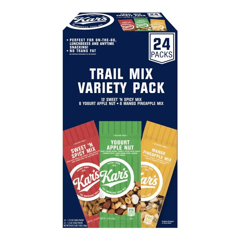 Kar's Nuts - Trail Mix Variety Pack (Pack of 24)