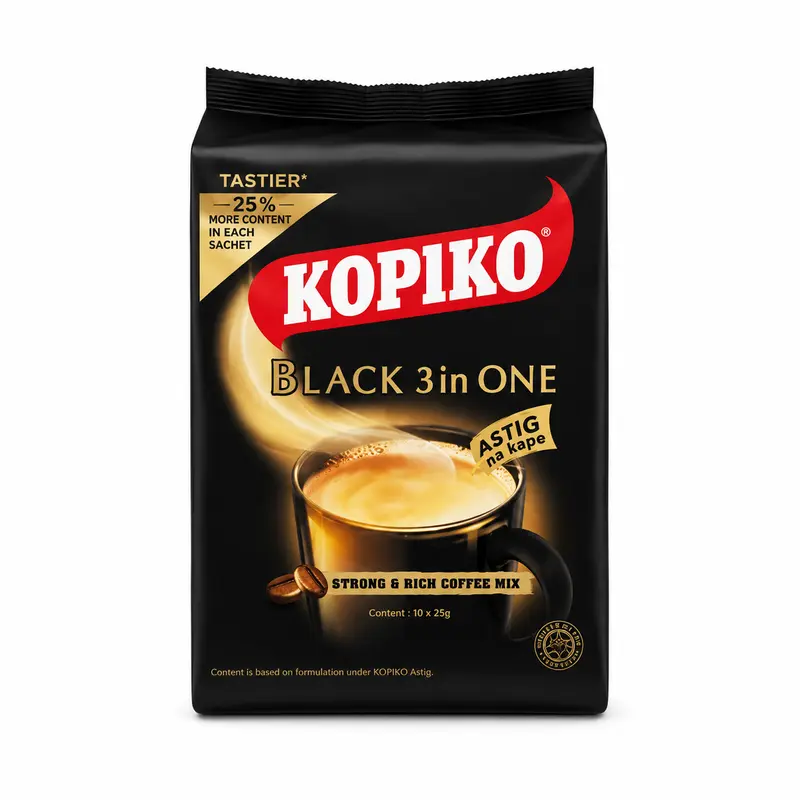 Kopiko Strong Rich Thailändskt Instant Svart Kaffe 3-i-1 250g