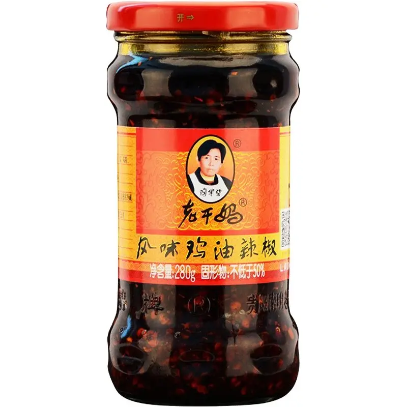 Lao Gan Ma Kyckling smak chili olija med tofu 280g