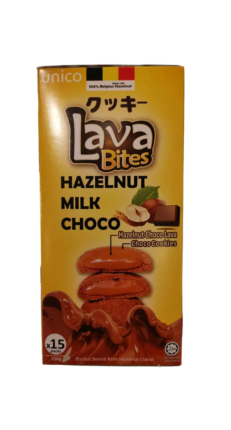 Lava Bites HAZELNUT MIILK CHOCO 150g JP  流心饼干 榛子牛奶巧克力味 150g