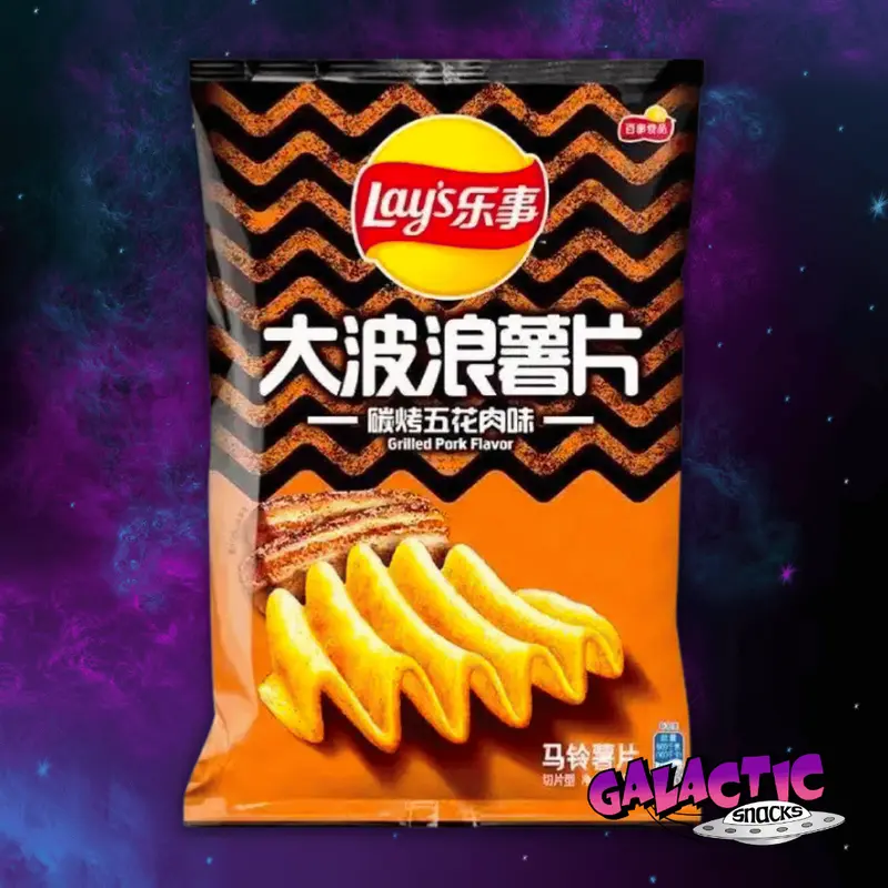 Lay's Wavy Potato Chips - Grilled Pork Flavor 70g - (China)