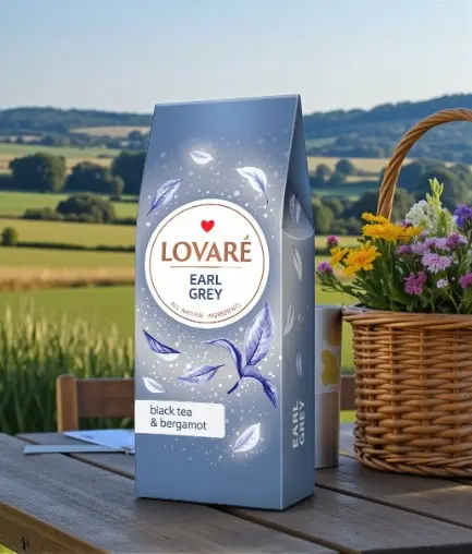 Lovaré Earl Grey lösbladste i pappförpackning 80g