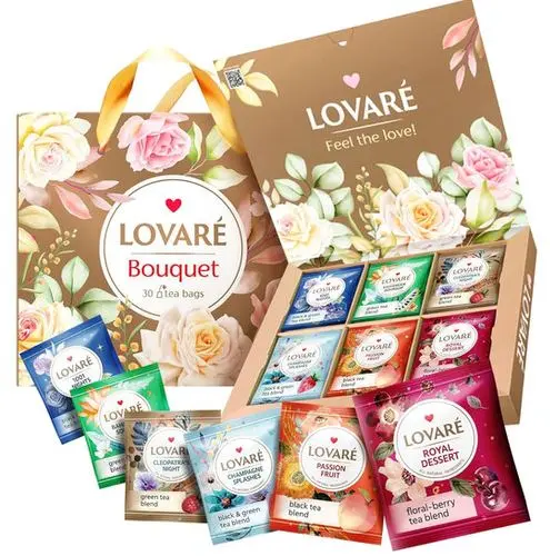 Lovaré Presentask Bouquet 30st tepåsar 60g