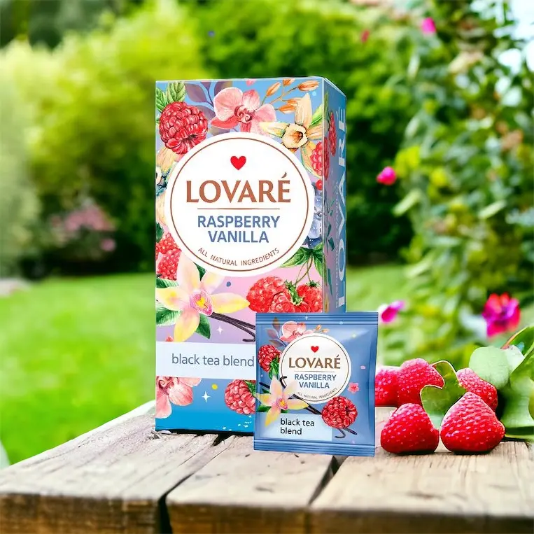 Lovaré Raspberry Vanilla Tea 24st tepåsar 48g