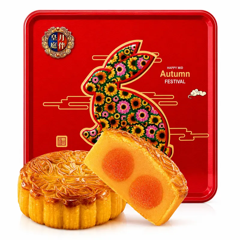 Månkakor med vit lotuspasta och två saltade äggulor 4-pack 750g