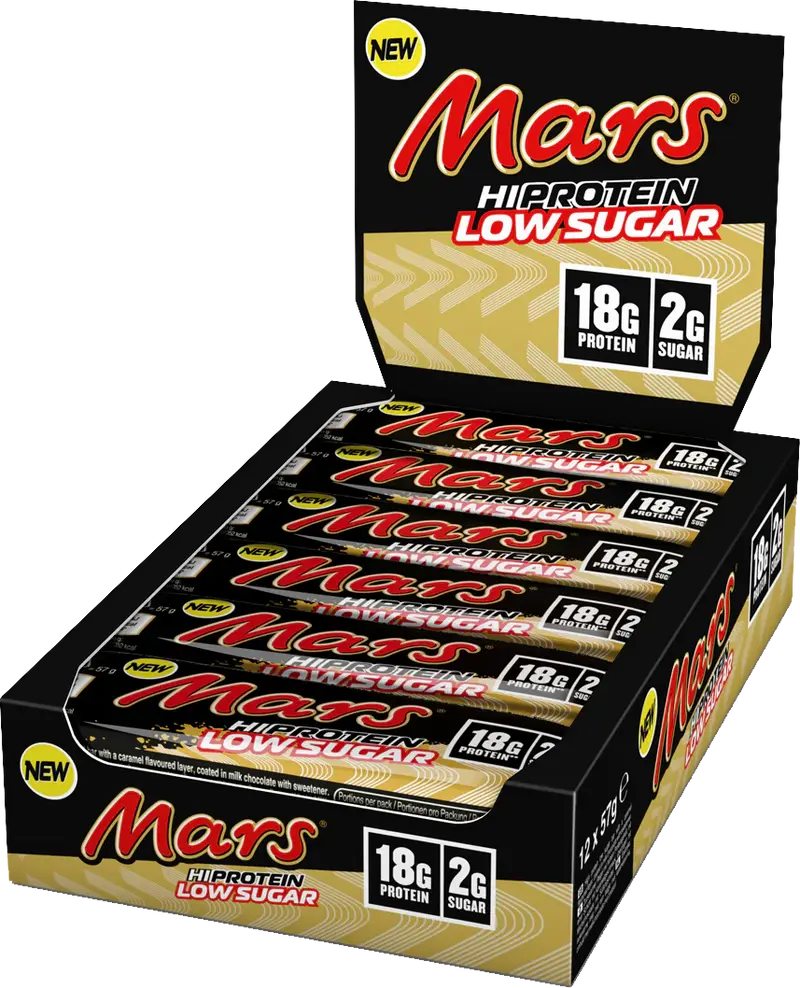 Mars HiProtein Low Sugar Bar - 12 x 57 g -Chocolate & Caramel
