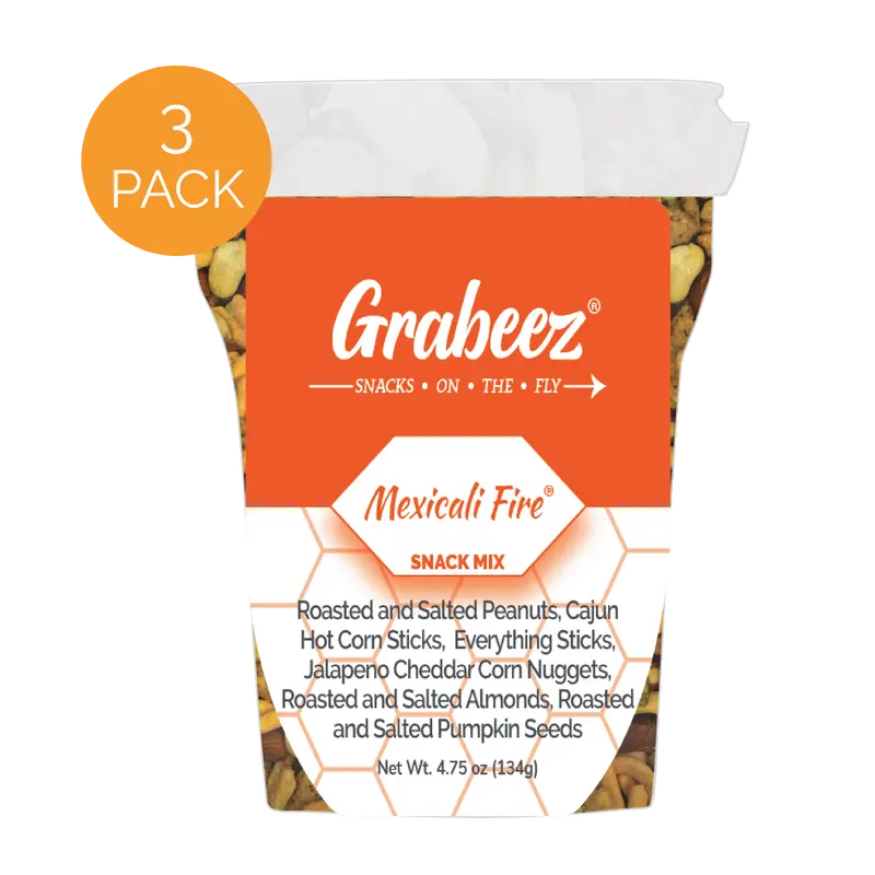 Mexicali Fire® – 3 pack, 4.75oz each Grabeez® Snack Cups