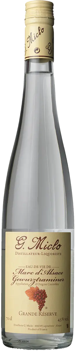 Miclo Distillateur Liquoriste, Marc d'Alsace Gewurztraminer Grande Reserve