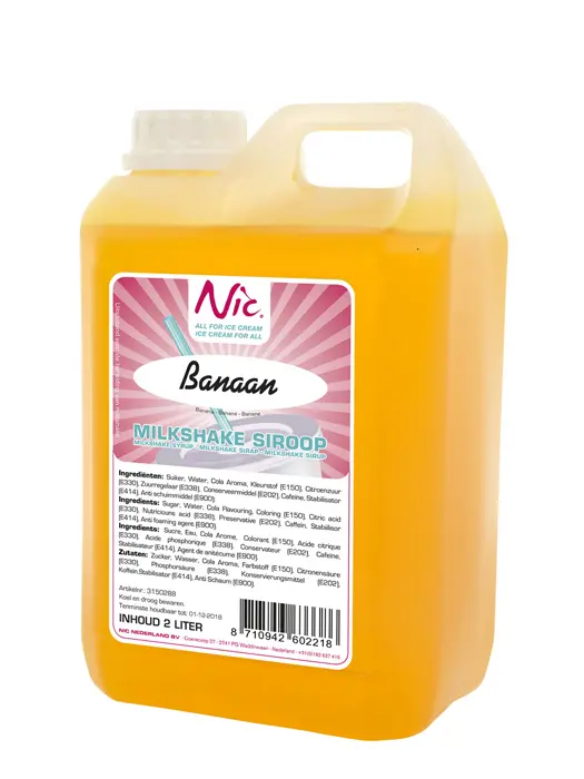 Milkshakesyrup, banan 2L