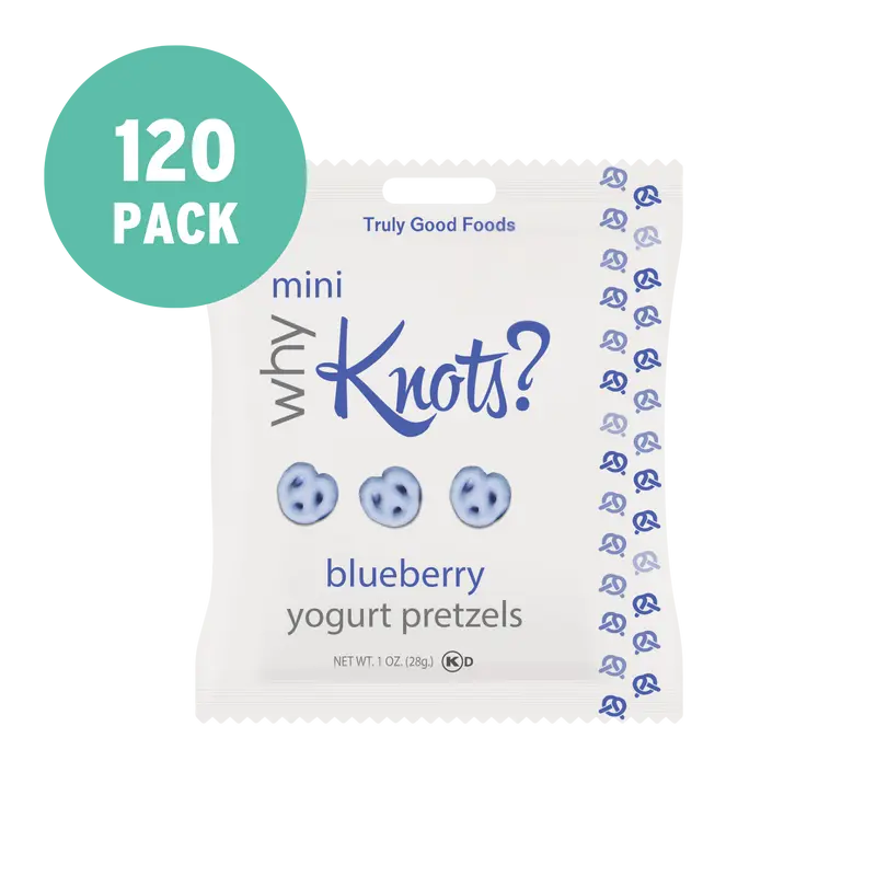 Mini Blueberry Yogurt Pretzels – 120 pack, 1.5oz mini snack bags