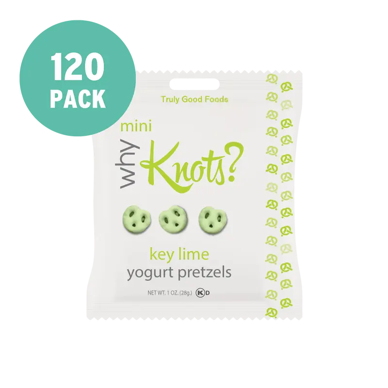 Mini Key Lime Yogurt Pretzels – 120 pack, 1.5oz mini snack bags