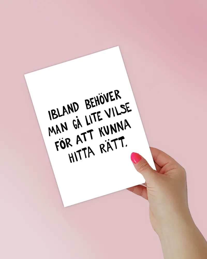 Mini poster | Gå vilse