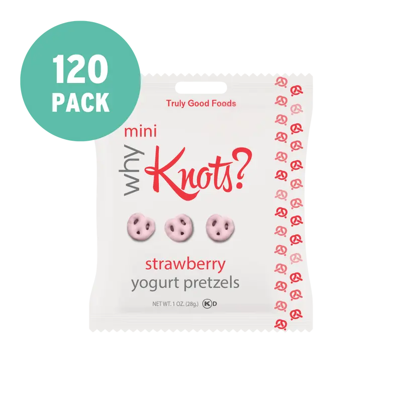 Mini Strawberry Yogurt Pretzels – 120 pack, 1.5oz mini snack bags