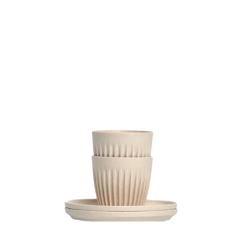 Mugg 3oz Natural Espresso Set om 2 - Huskee