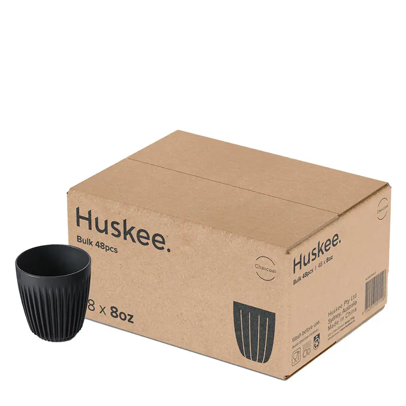 Mugg 8oz Charcoal 48st - Huskee