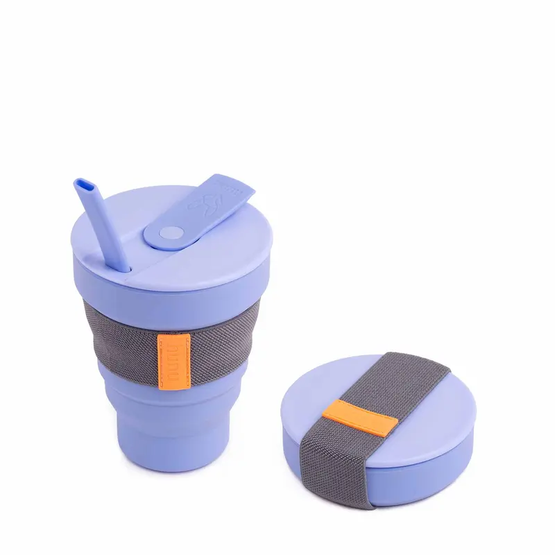 Mugg Återanvändbar/vikbar. 16oz, lavendelblå - Hunu