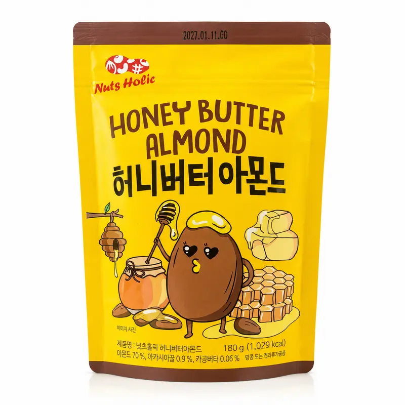 Nuts Holic Mandlar med Honung- och Smörsmak 180g