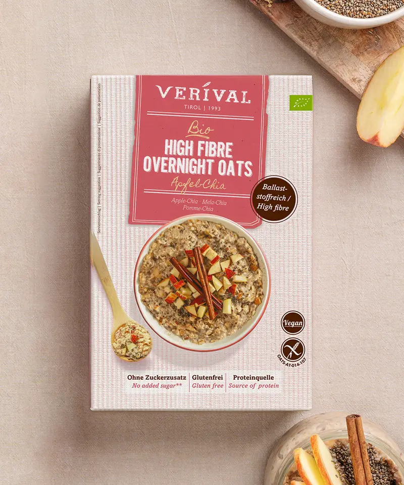 Organic Apple-Chia High Fibre Overnight Oats
