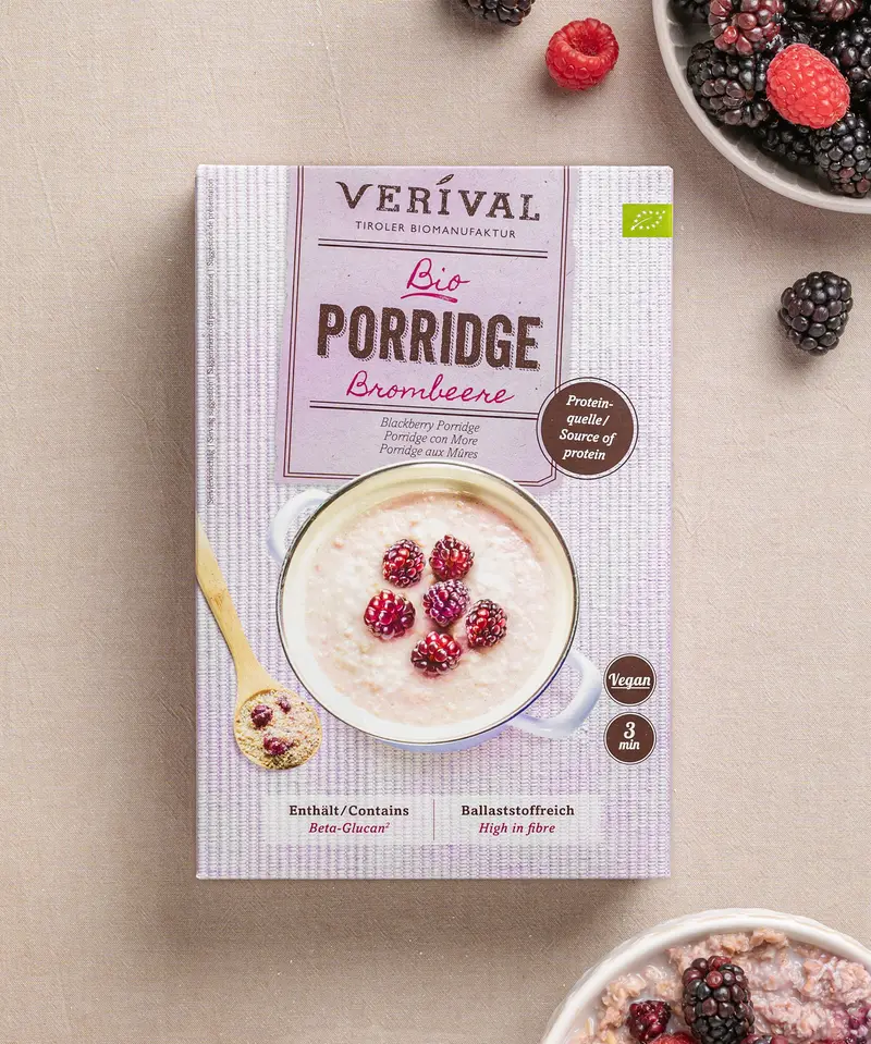 Organic Blackberry Oat Bran Porridge