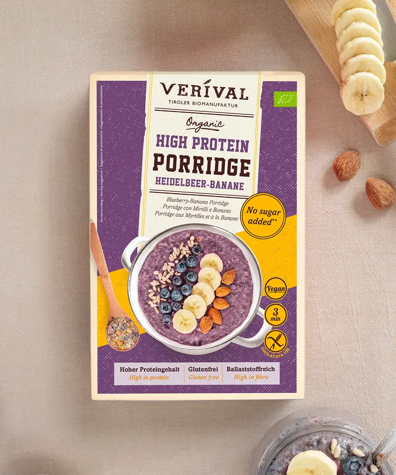 Organic Blueberry-Banana High Protein Porridge