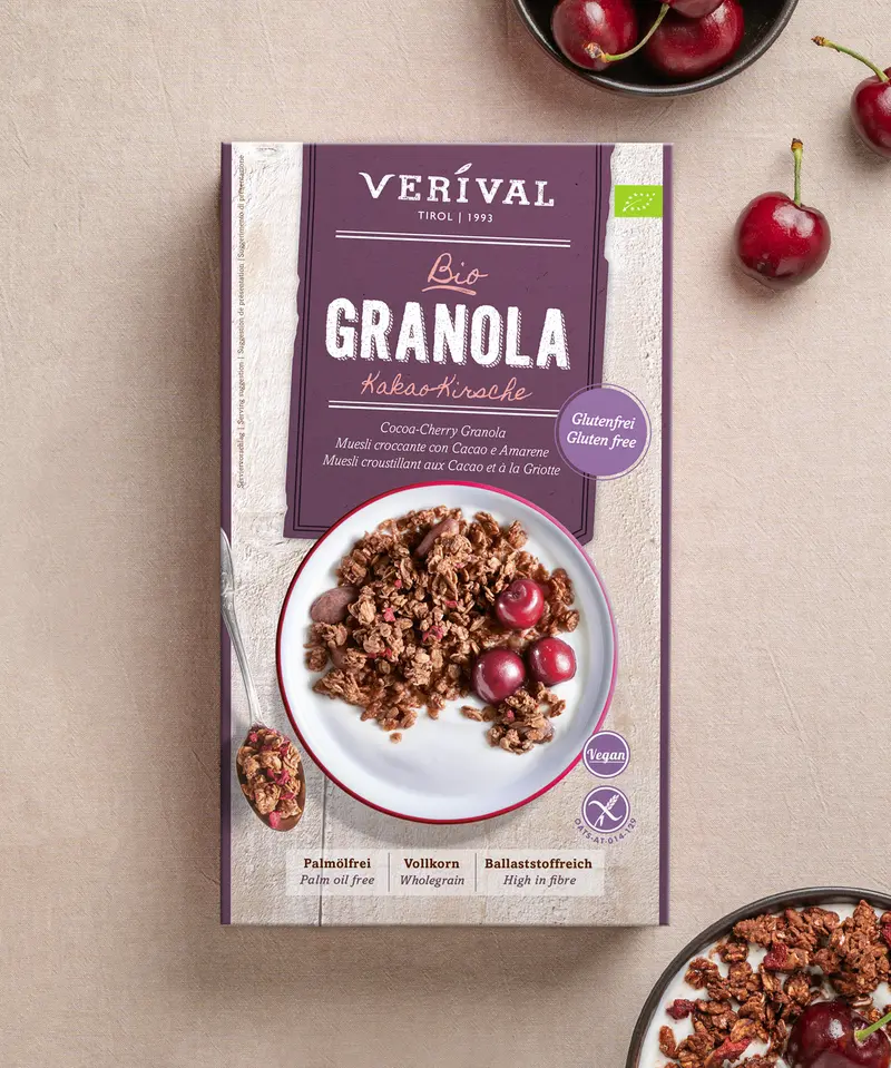 Organic Cocoa-Cherry Granola glutenfree