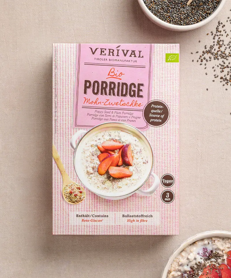 Organic Poppy Seed-Plum Oat Bran Porridge