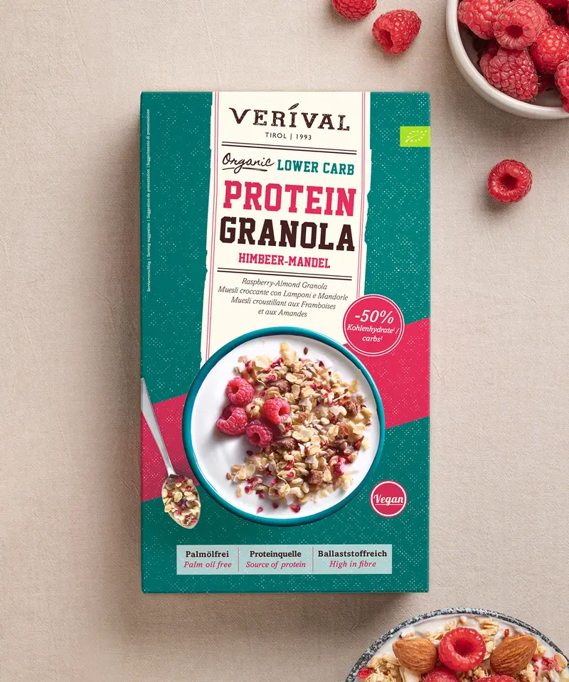 Organic Raspberry-Almond Lower Carb Protein Granola