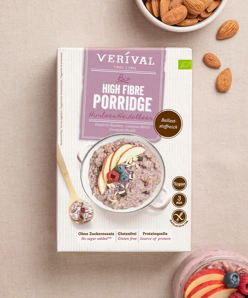 Organic Raspberry-Blueberry High Fibre Porridge