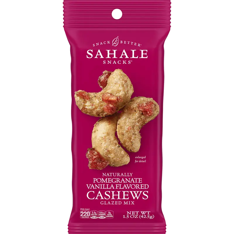 Pomegranate Vanilla Cashews Glazed Mix Nut Blend - 1.5 oz. Pouch