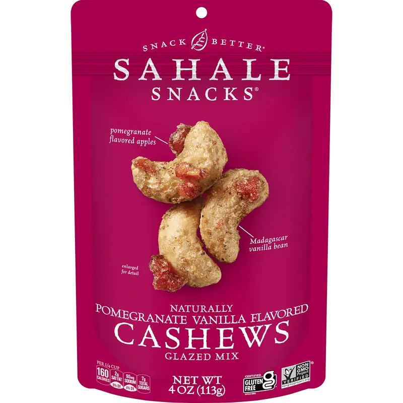 Pomegranate Vanilla Cashews Glazed Mix Nut Blend - 4 oz. Pouch