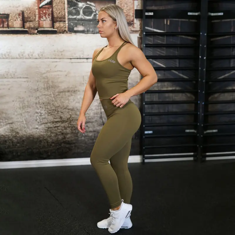 Pop Army Green Tights