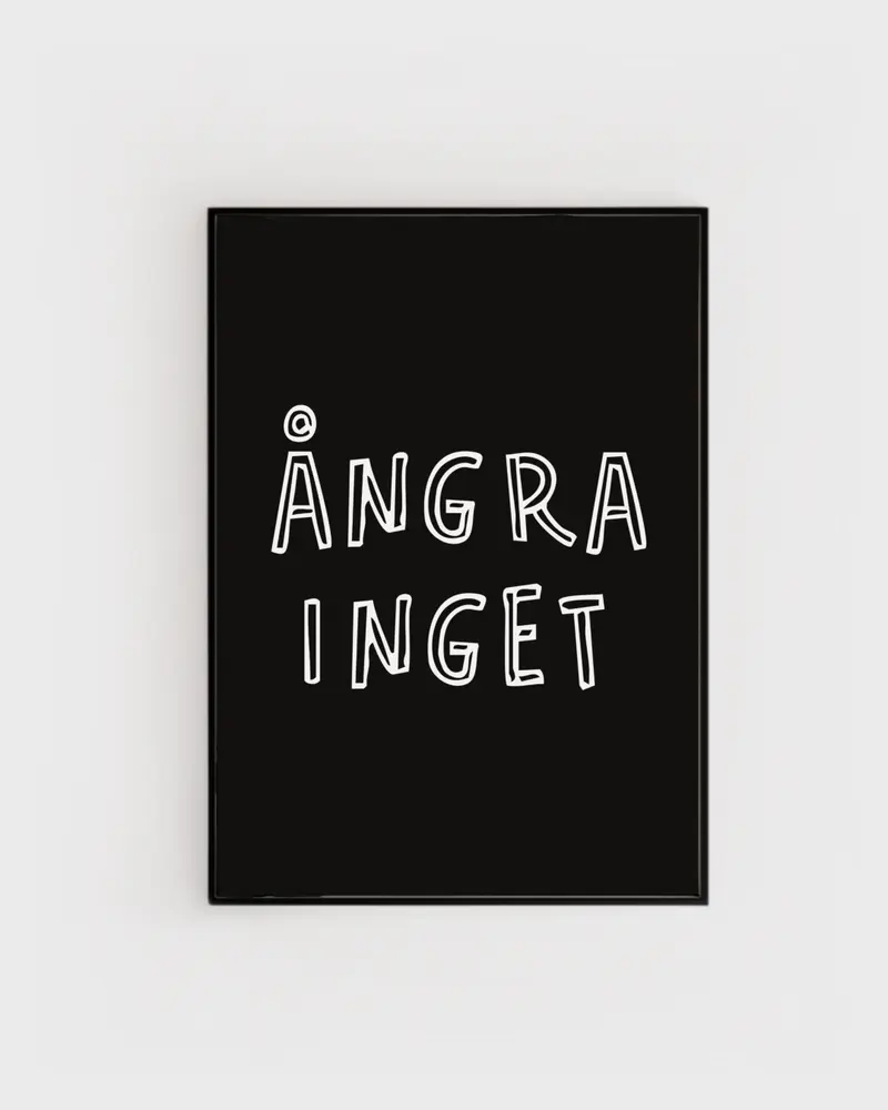 Poster | Ångra inget