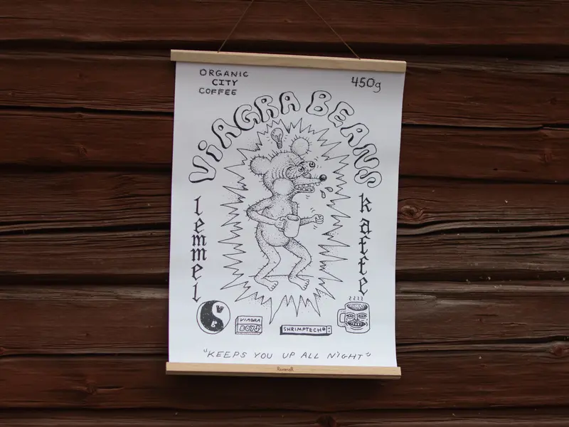 Poster "Viagra beans - "keeps you up all night" A2 (3-pack)