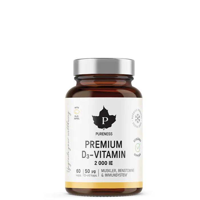 Premium D3-vitamin 2000 IE 60 kapslar