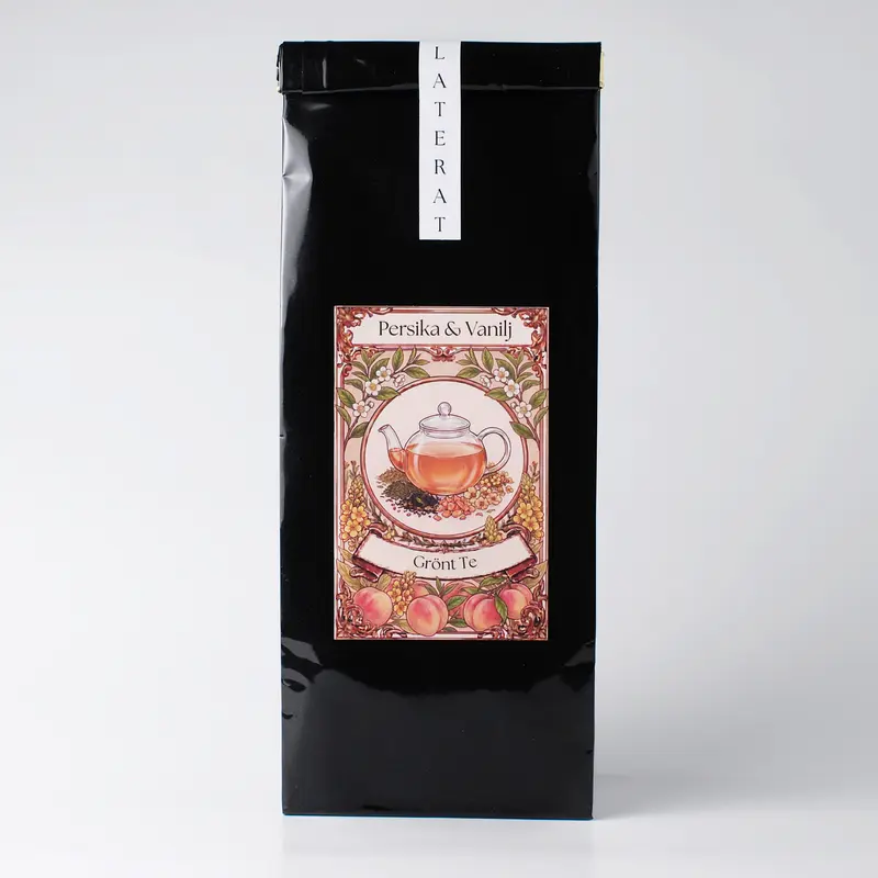 Premium Grönt Te - Persika & Vanilj - 100 g