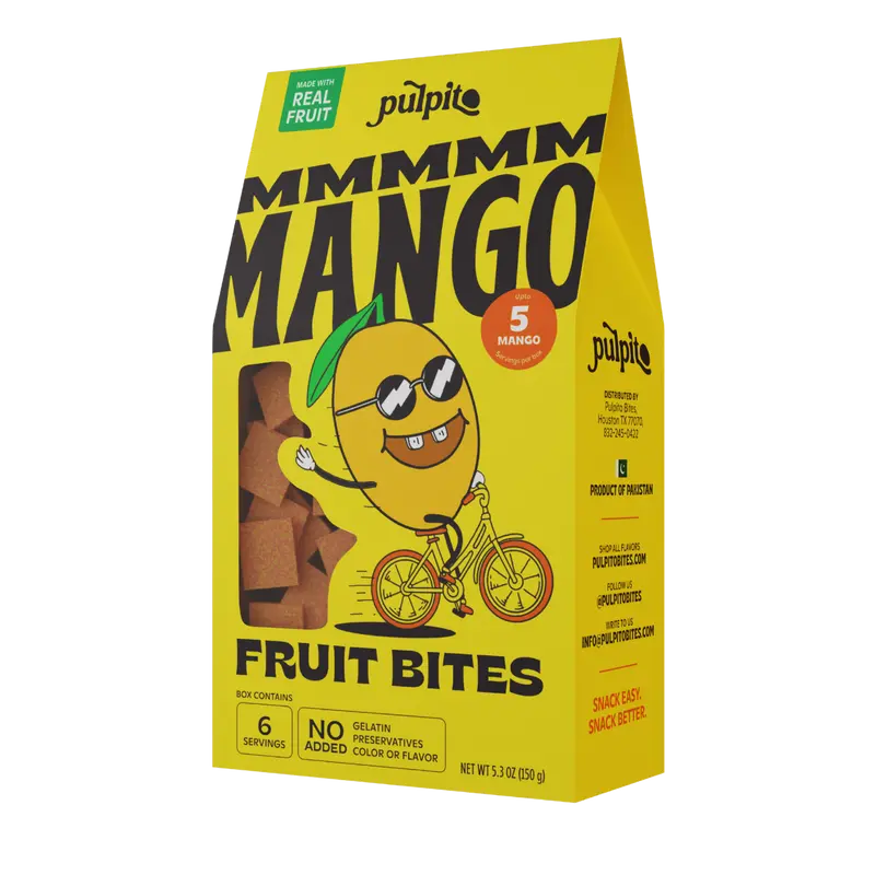 Pulpito Fruit Bites | MMM Mango  - Natural Fruit Snacks - Dried Fruit Bites
