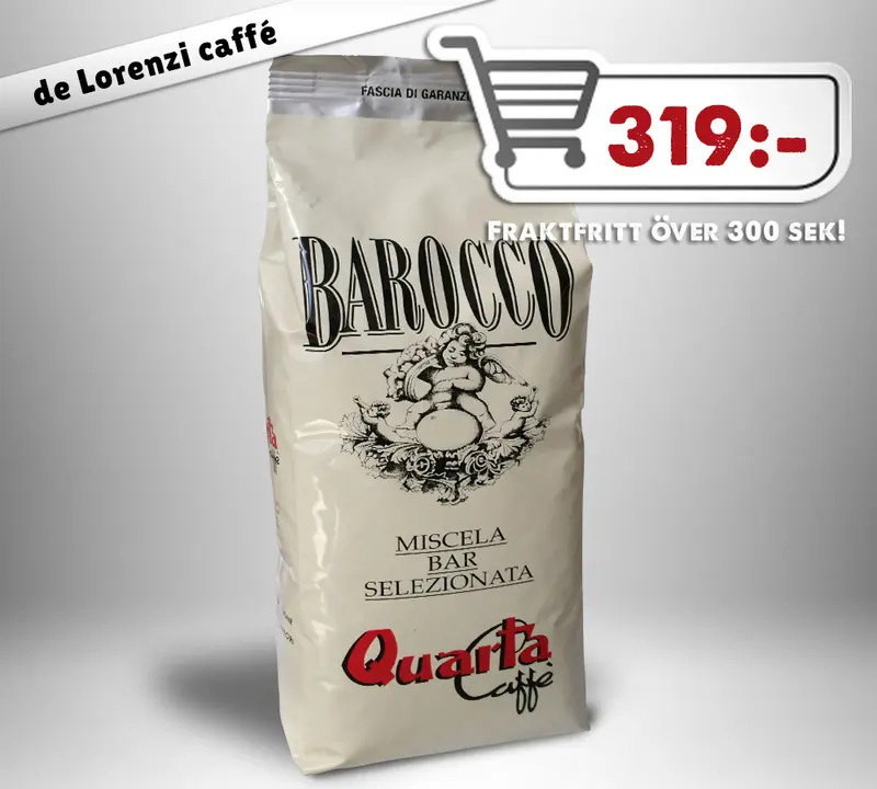 Quarta, Barocco, Arabica, Hela bönor, 1000 g