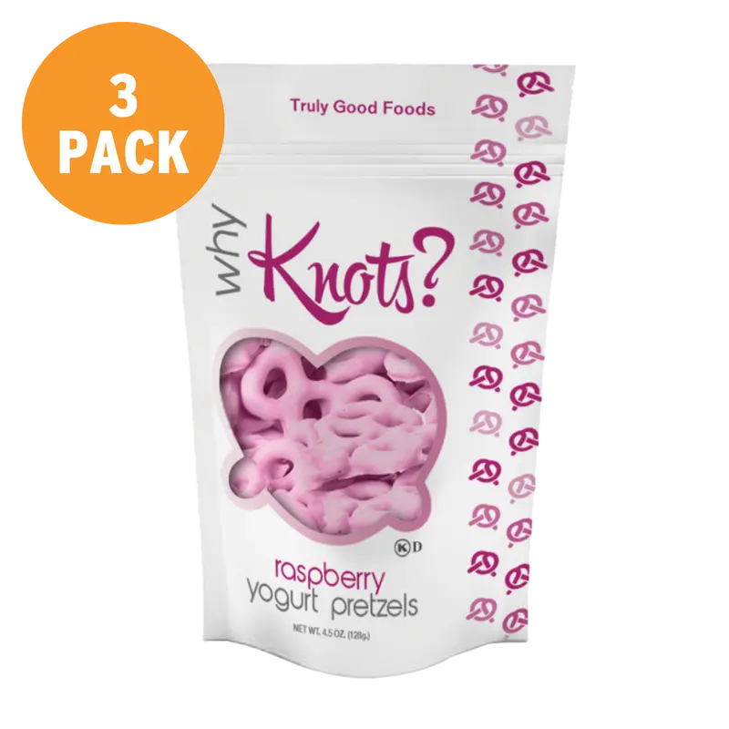 Raspberry Yogurt Pretzels – 3 pack, 4.5oz SUR bags
