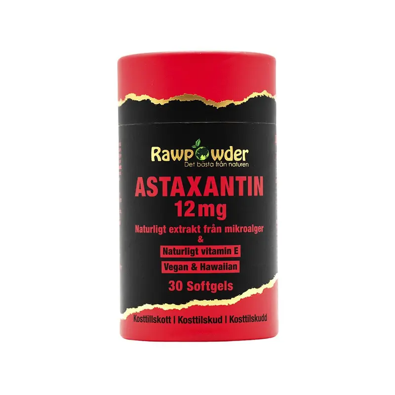 Rawpowder Astaxantin Extrakt Hawaiian 12mg 30 Softgels