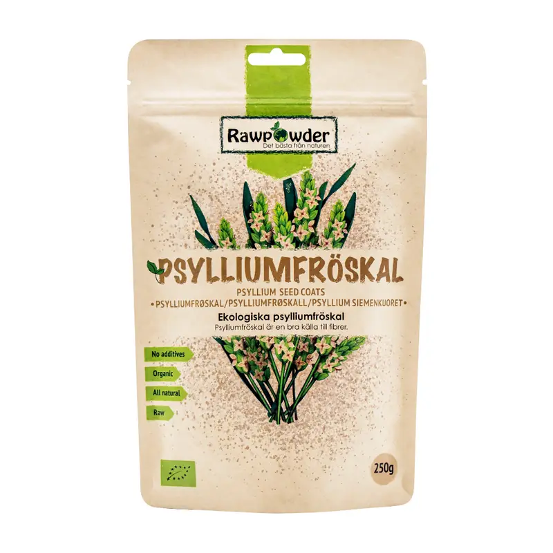 Rawpowder Psylliumfröskal 250g EKO RAW